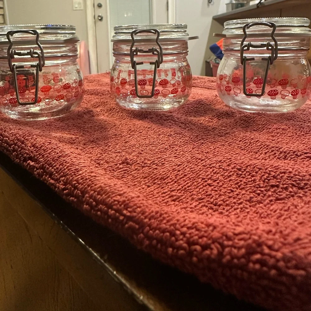 IKEA mushroom jar set